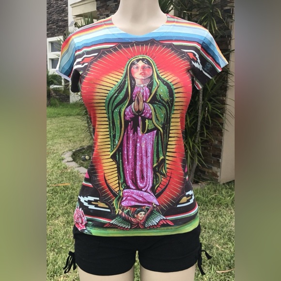 Lady Of Guadalupe Printed T-Shirt - Picture 2 of 3